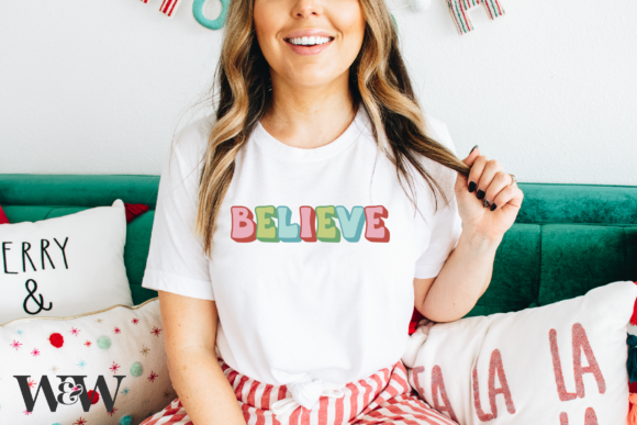 Retro Believe Embroidery Design